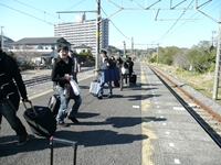 岩井駅到着！